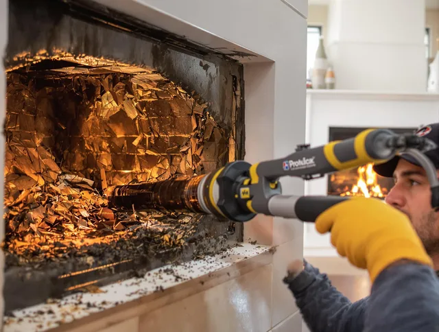 Professional chimney cleaning by Harrisburg Chimney Sweep in Harrisburg, NC