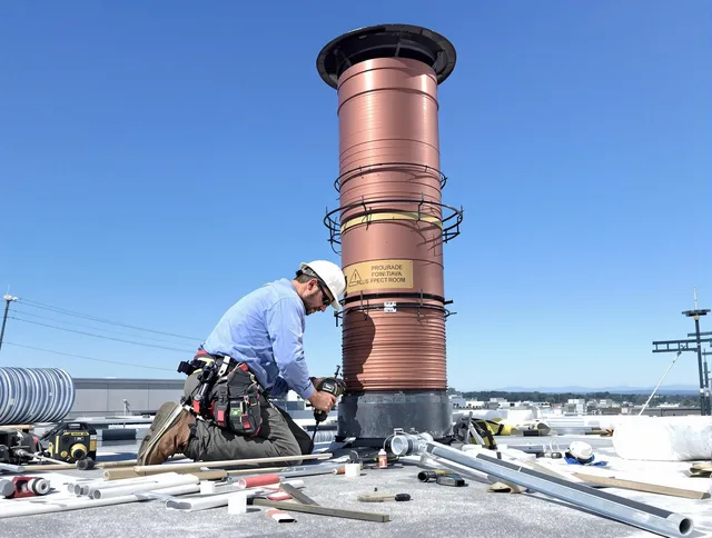 Installed chimney liner by Harrisburg Chimney Sweep in Harrisburg, NC