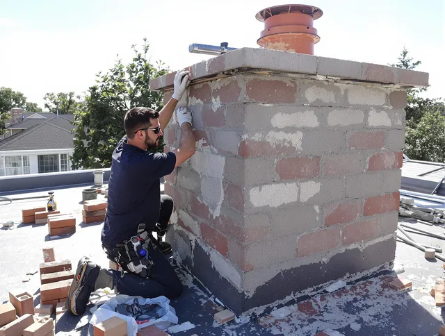 Advanced chimney repair process by Harrisburg Chimney Sweep in Harrisburg, NC