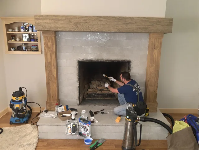 Detailed creosote removal process by Harrisburg Chimney Sweep in Harrisburg, NC
