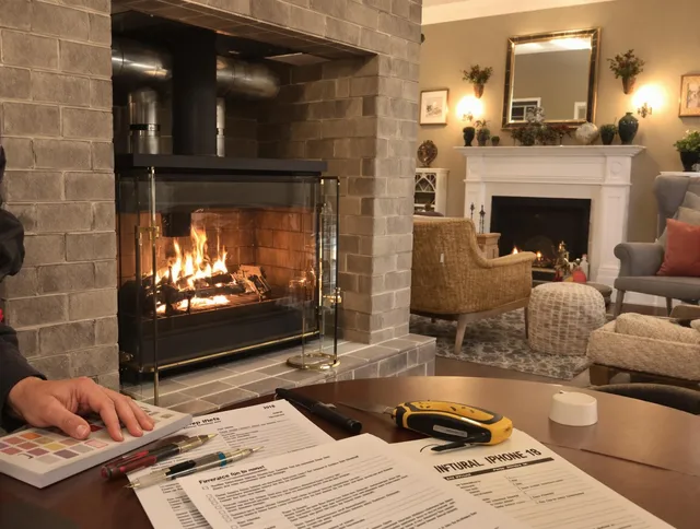 Harrisburg Chimney Sweep verifying fireplace safety measures in Harrisburg, NC