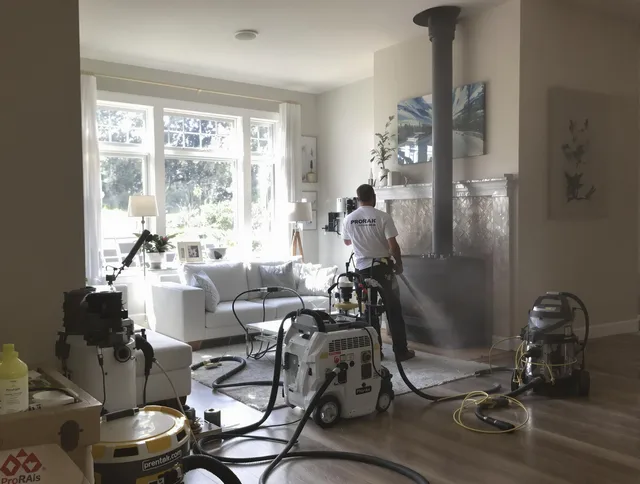 Soot removal service by Harrisburg Chimney Sweep for a fireplace in Harrisburg, NC